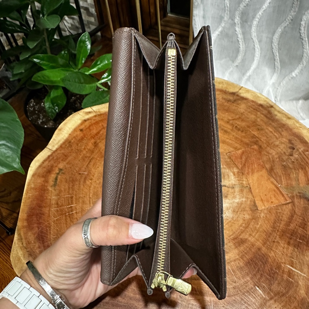 Louis Vuitton Mini Lin Monogram Long Wallet / Clutch Organizer with a Dust bag - Picture 5 of 14